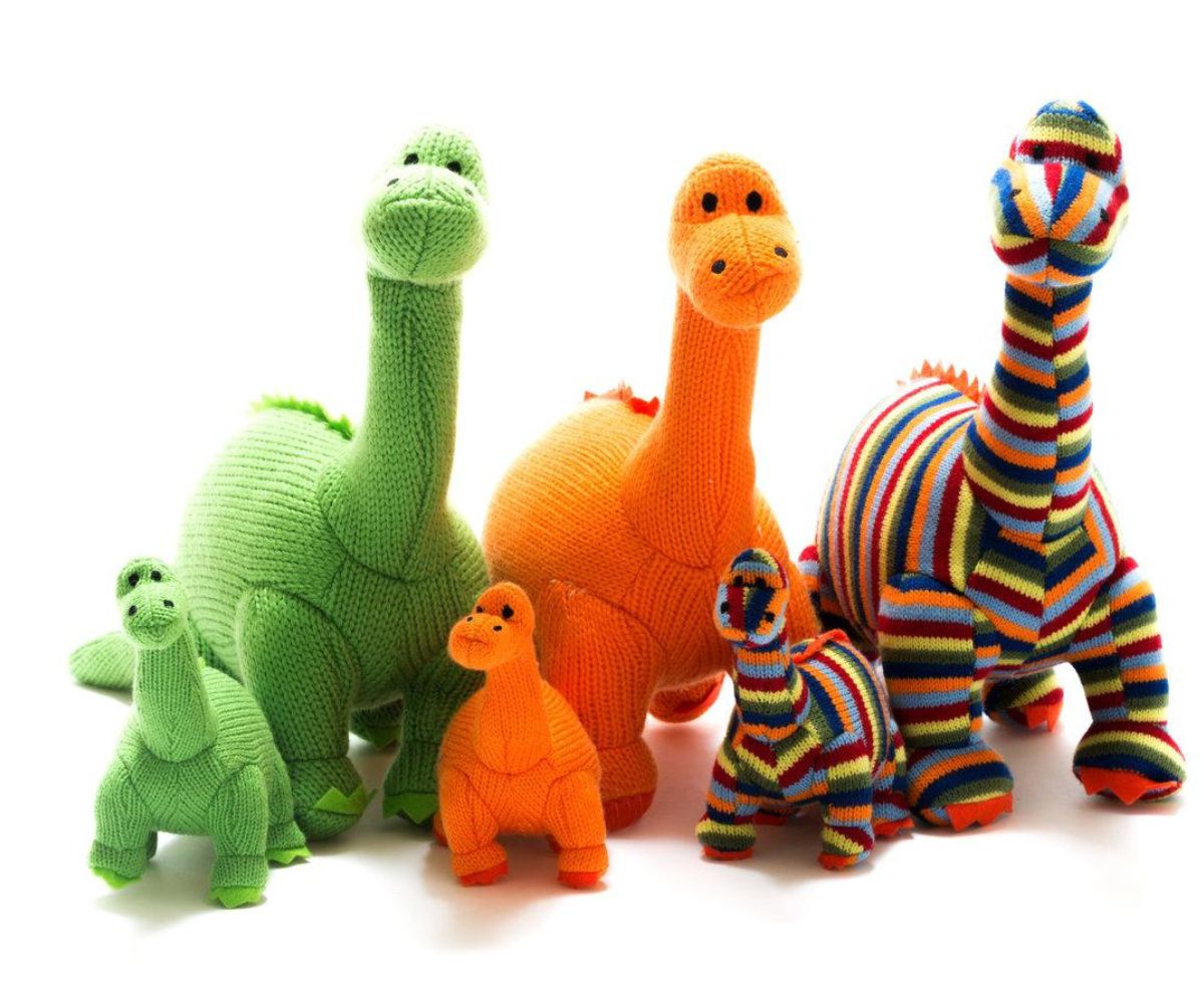 Diplodocus Knitted Dinosaur – Ice Blue