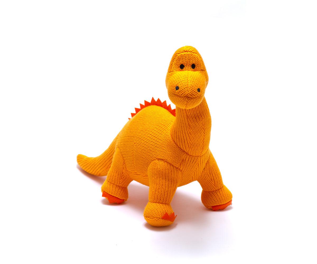 Diplodocus Knitted Dinosaur – Orange