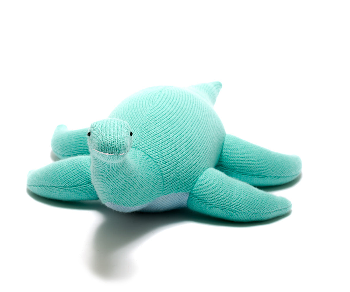 Plesiosaurus Knitted Dinosaur – Light Blue