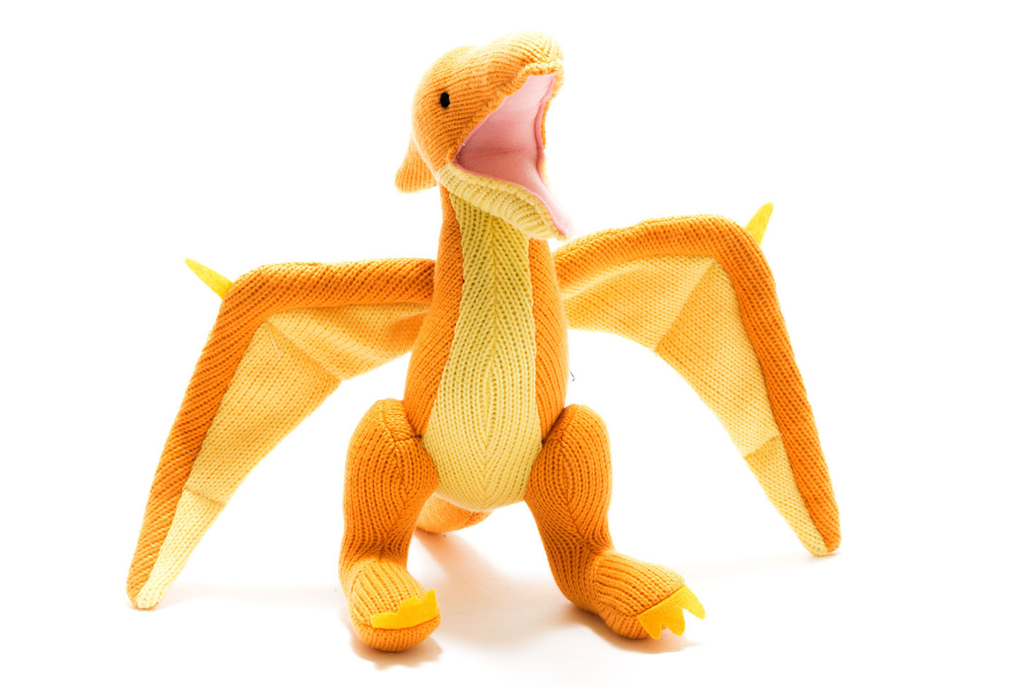 Pterodactyl Knitted Dinosaur – Yellow