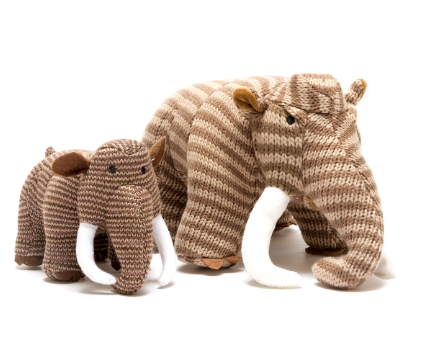 Knitted Woolly Mammoth – Brown Stripe