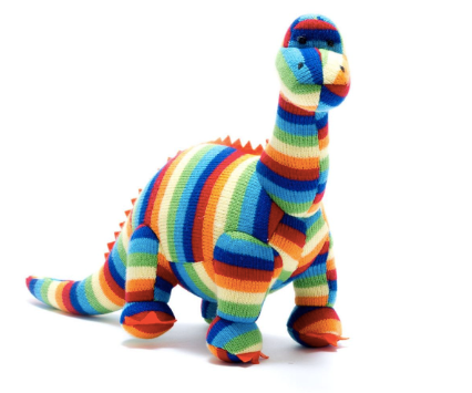 Diplodocus Knitted Dinosaur – Bold Stripes