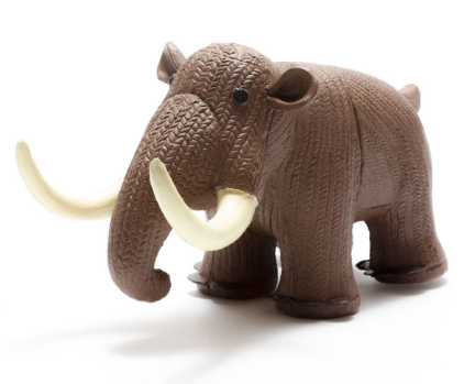 My First Natural Rubber Woolly Mammoth Bath Toy/Teether – Brown