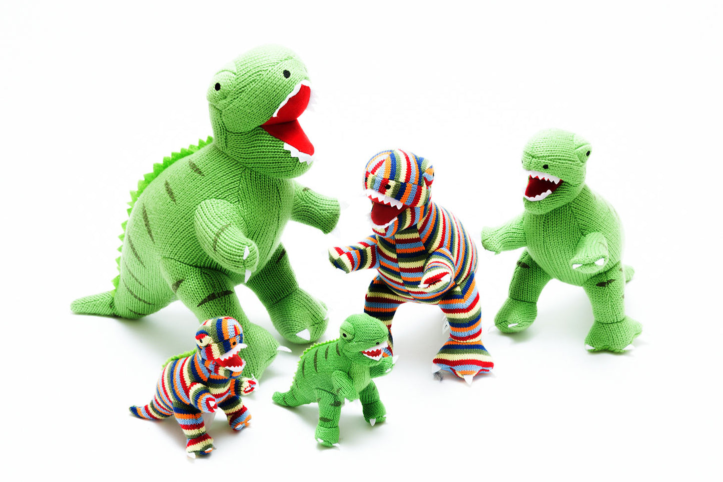 T-Rex Knitted Dinosaur – Green