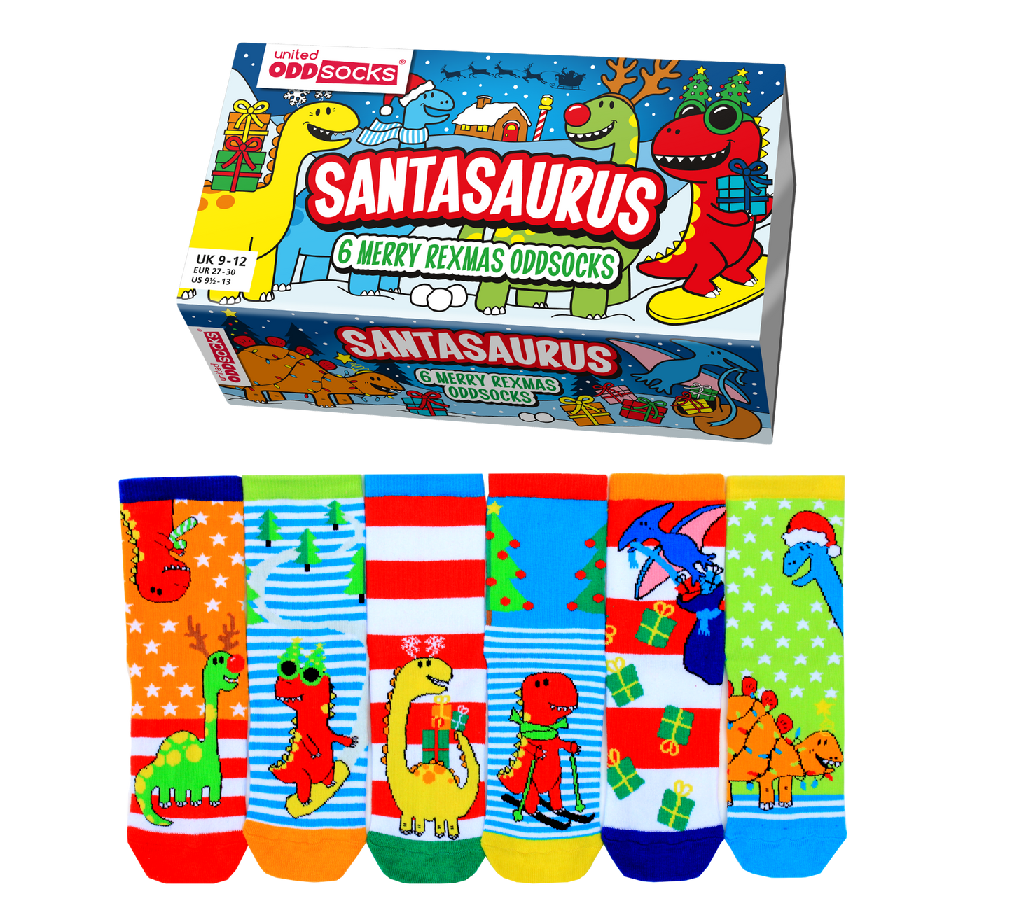 Santasaurus Socks