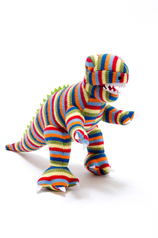 T-Rex Knitted Dinosaur – Striped