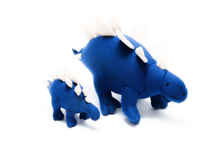 Stegosaurus Knitted Dinosaur – Blue