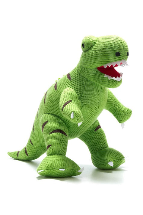 T-Rex Knitted Dinosaur – Green