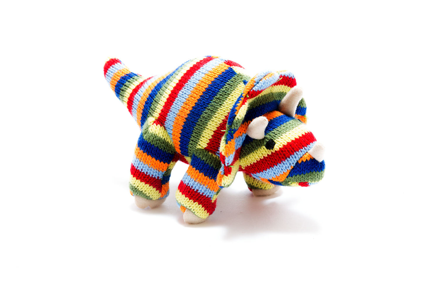 Triceratops Knitted Dinosaur – Striped